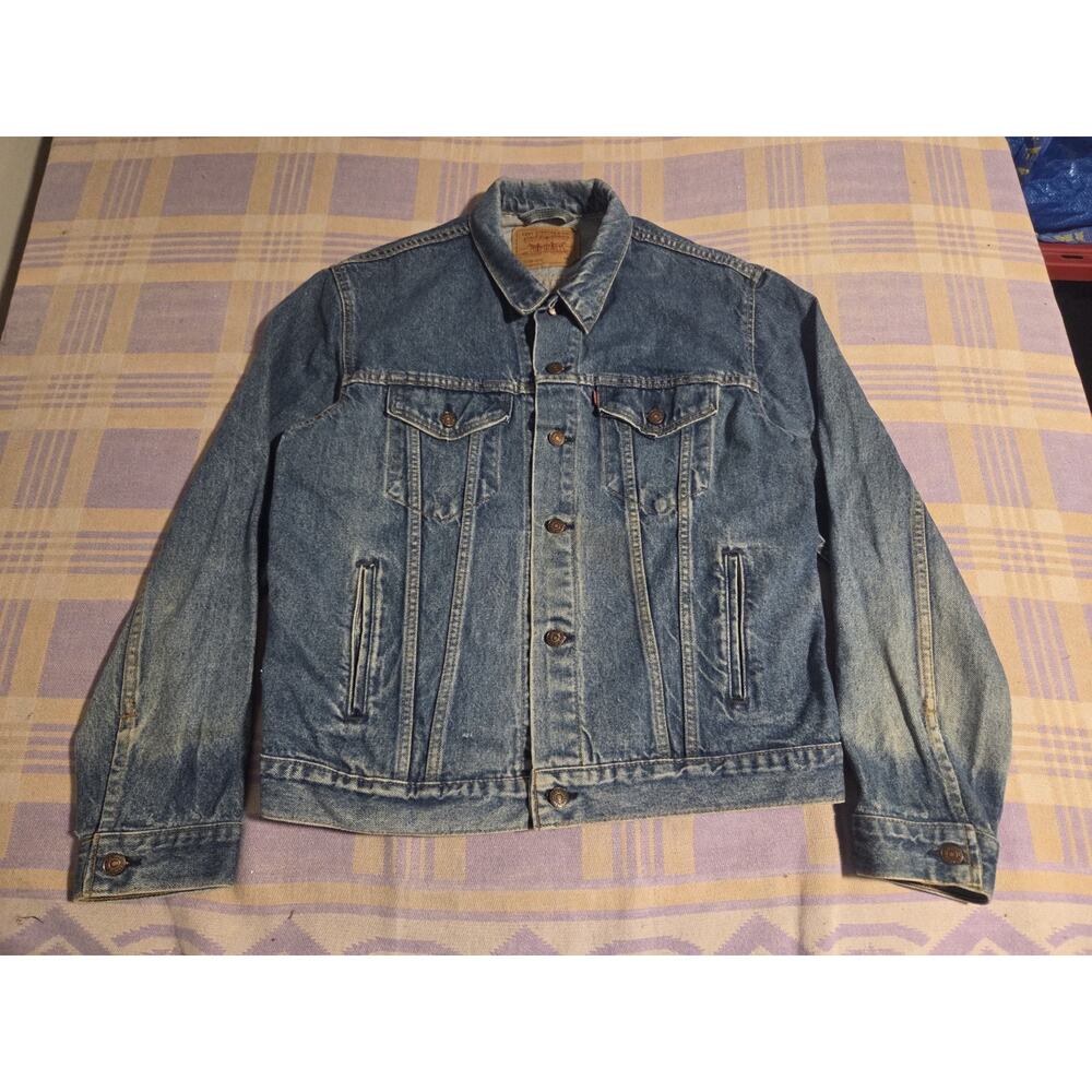 Vintage 80s 90s Levis Denim Jacket 44 L Trucker Jean Type 3 USA Made 71506-0216